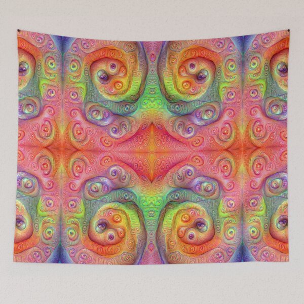 Item preview, DeepDream Tomato Steelblue 5x5K v8 designed and sold by blackhalt.
