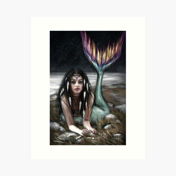 Starlight Mermaid Art Print