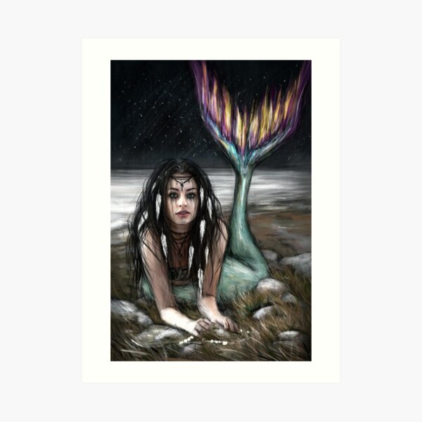 Starlight Mermaid Art Print