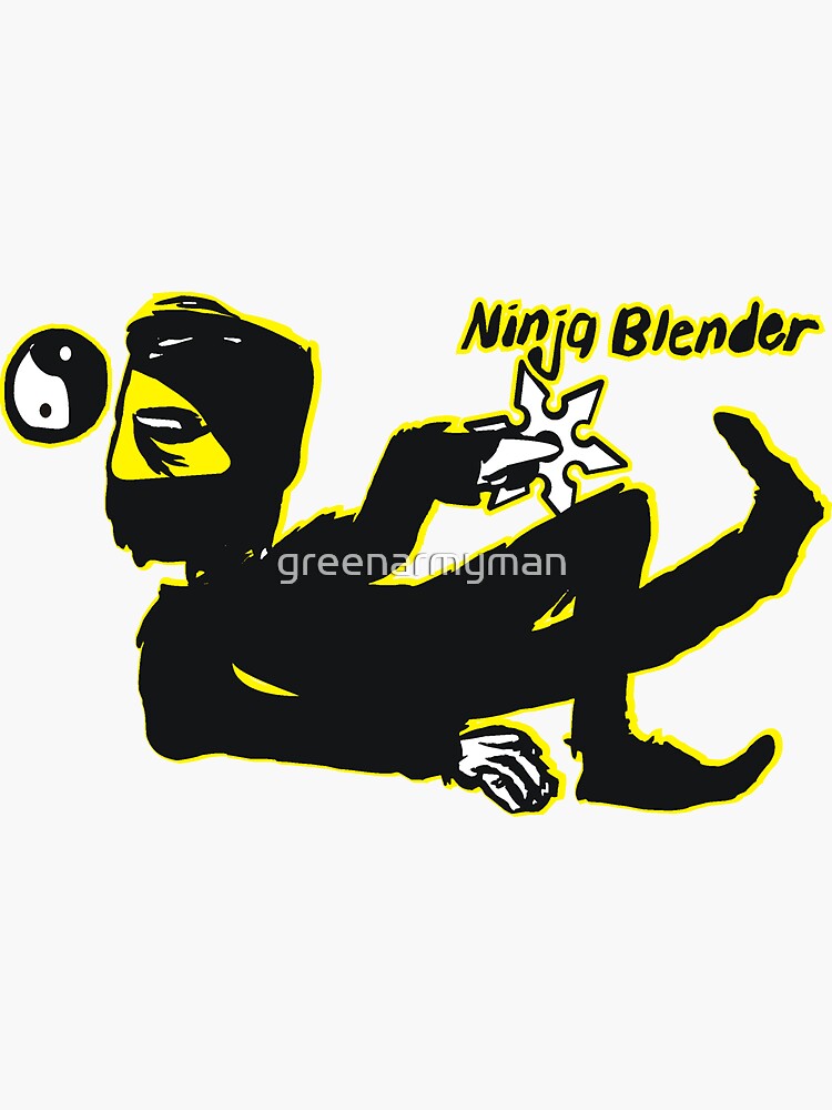 Thumbnail 3 of 3, Sticker, ninja blender designed and sold by greenarmyman.