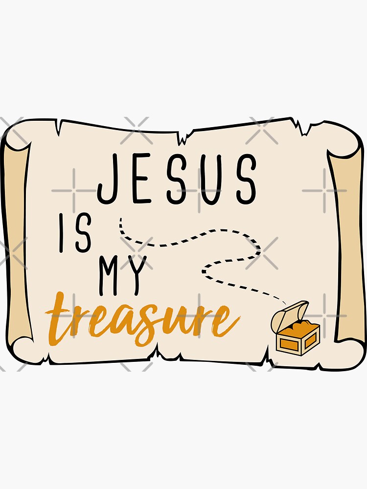 "Jesus Is My Treasure.Christian Symbols" Sticker For Sale By Badrddin95 ...