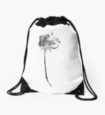 Flower Lithograph Print Drawstring Bag