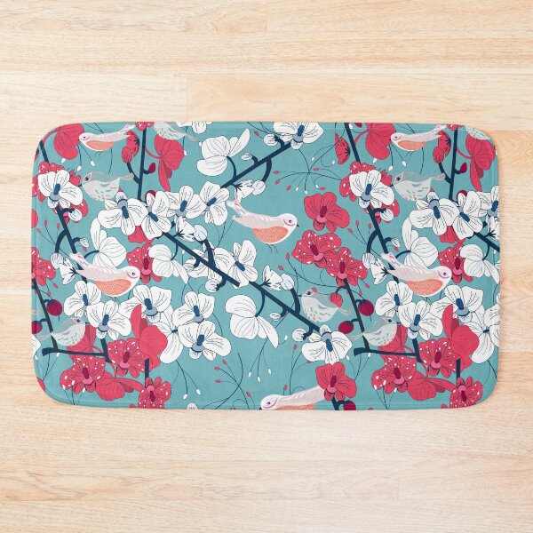 Item preview, Orchid and bird pattern designed and sold by SweetCoolVibes.