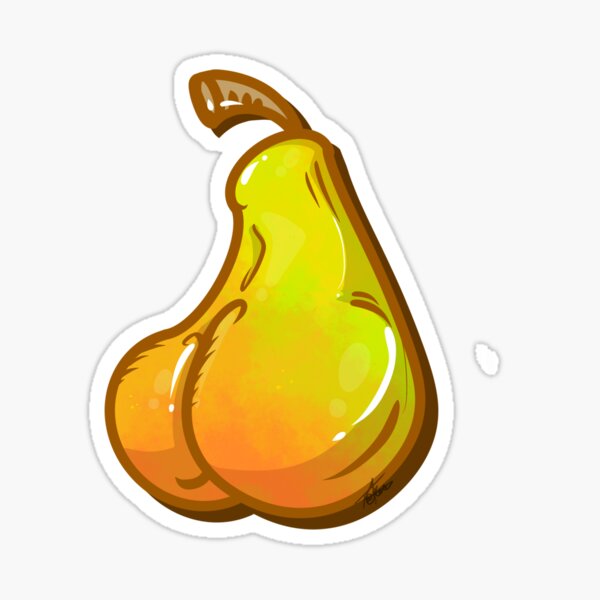 Sexy Pear Sticker By Cartooony Redbubble 