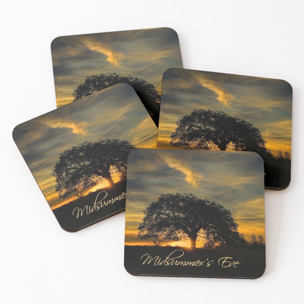Item preview, Midsummer's Eve Majestic Oak Tree in The Sunset Summer Solstice designed and sold by Stephanie Laird.