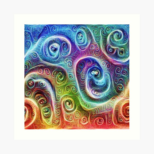 DeepDream Tomato Steelblue 5x5K v9 Art Print