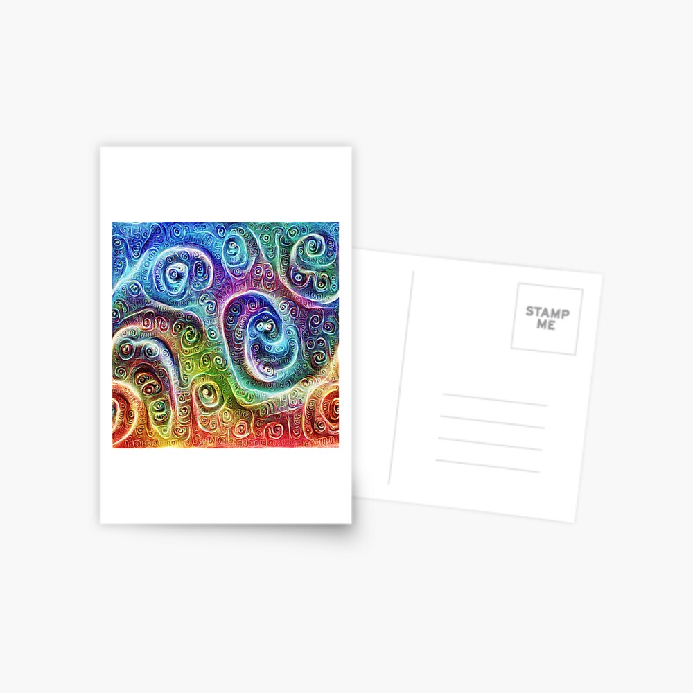 DeepDream Tomato Steelblue 5x5K v9 Postcard