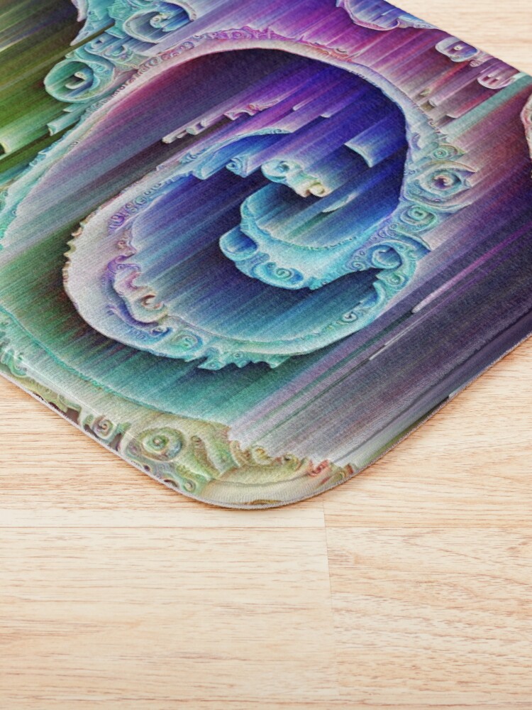 Alternate view of DeepDream Tomato Steelblue 5x5K v9 Bath Mat