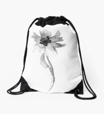 Flower Lithograph Print Drawstring Bag