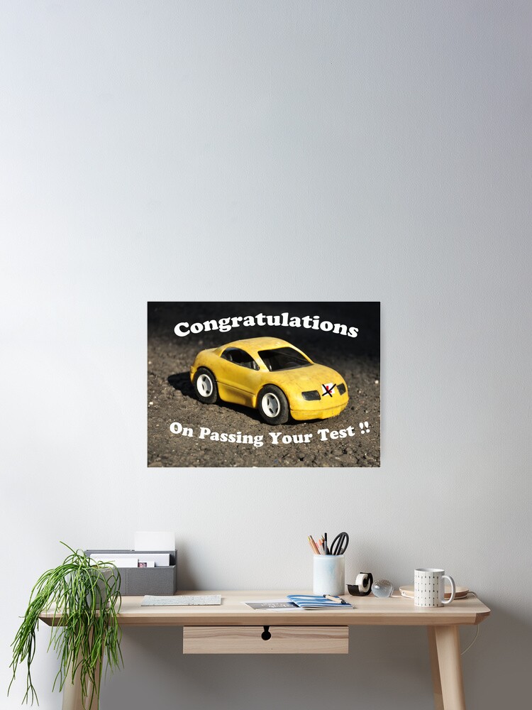 Thumbnail 2 of 3, Poster, Driving Test Pass designed and sold by taffsnaps.