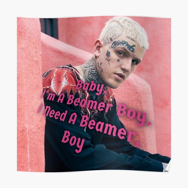 Lil Peep Beamer Boy Poster For Sale By Modmomo Redbubble