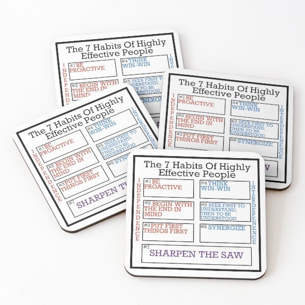 Item preview, The 7 Habits Of Highly Effective People - Inspiration Reminder Sticker designed and sold by JackCurtis1991.
