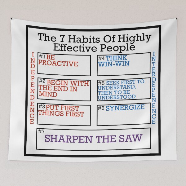 Item preview, The 7 Habits Of Highly Effective People - Inspiration Reminder Sticker designed and sold by JackCurtis1991.