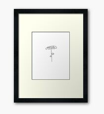 doodle flower rubber stamp Framed Print