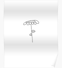 doodle flower rubber stamp Poster