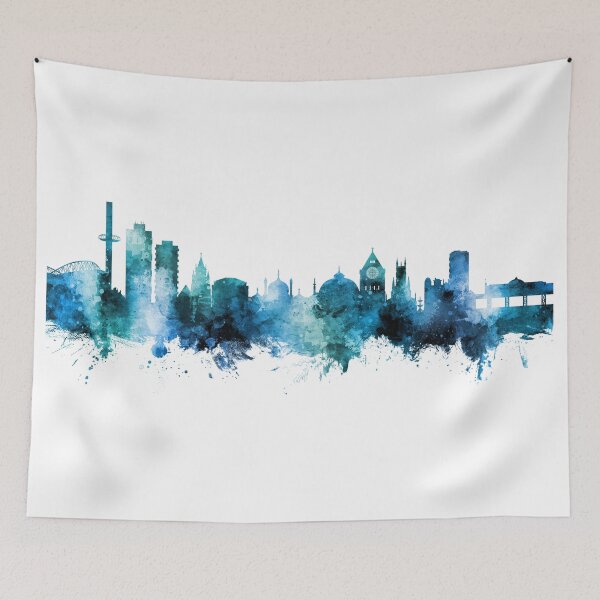 Artikelvorschau, Brighton England Skyline entworfen und verkauft von ArtPrints.