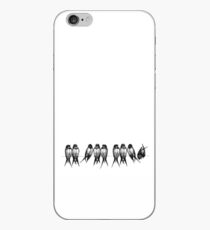 birds on a wire lithograph iPhone Case