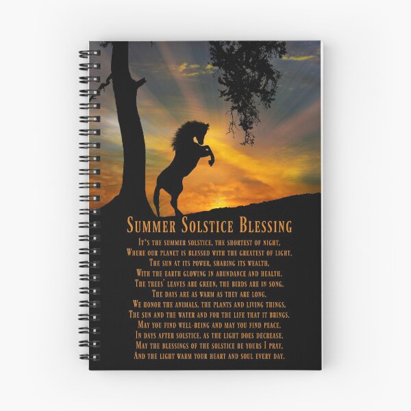 Item preview, Rearing Horse in the Sunset Summer Solstice Blessings Poem designed and sold by Stephanie Laird.