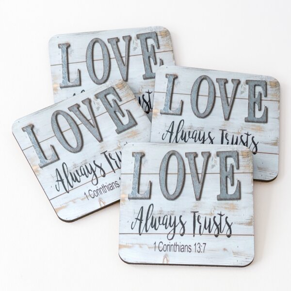 Item preview, Love Always Trusts Rustic Metal designed and sold by mwagie.