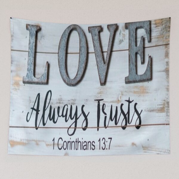 Item preview, Love Always Trusts Rustic Metal designed and sold by mwagie.