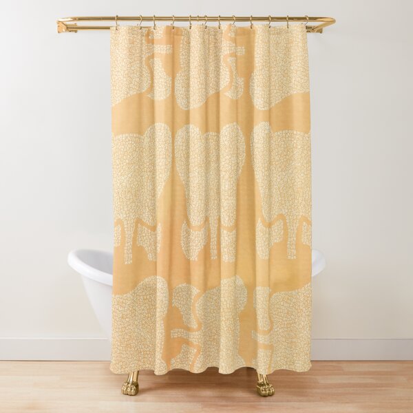 Pale Orange Shower Curtains Redbubble