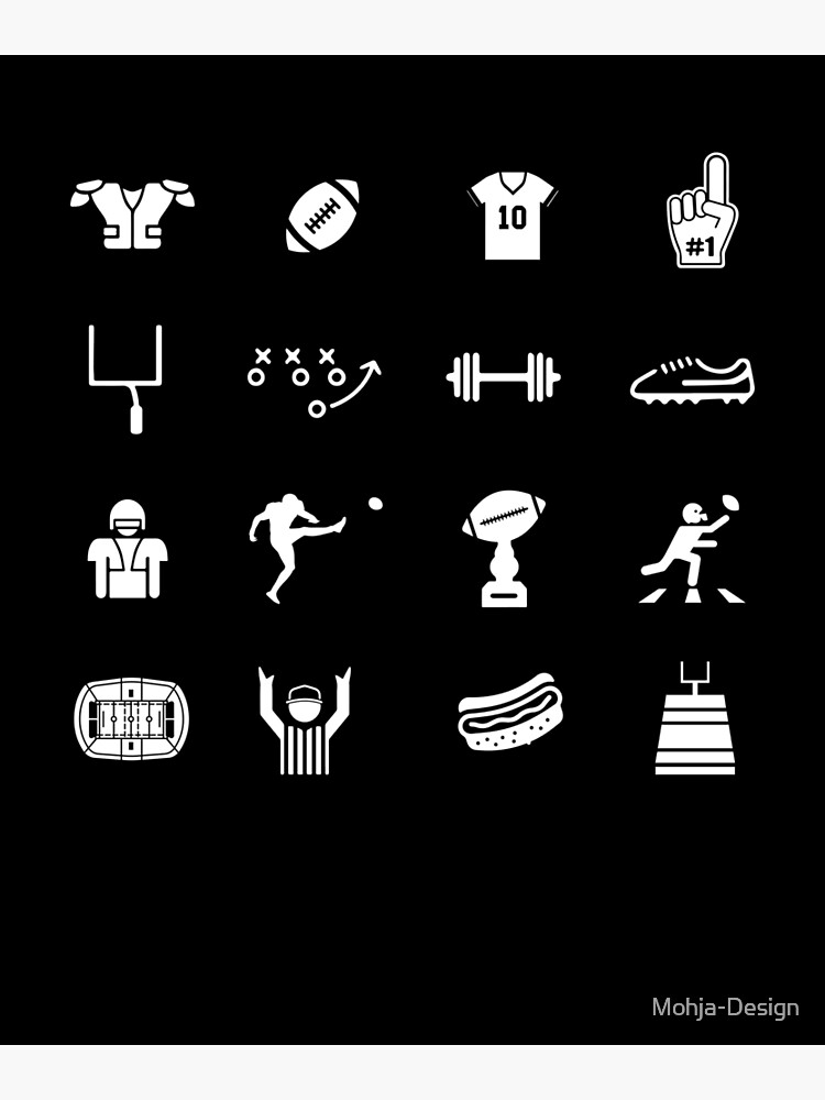 American football - football symbols / icon / sign Poster by Mohja-Design