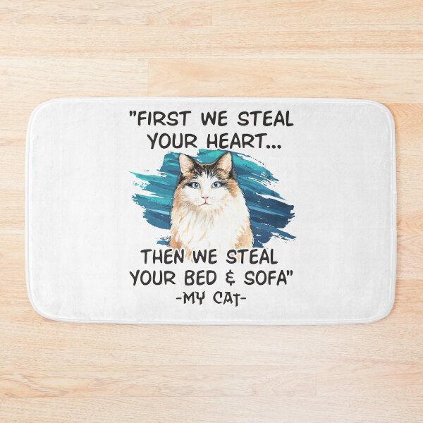 Item preview, Funny Cat Lover Gift - First Steal Heart Then Bed - Pet Owner Gifts - Kitten Rescuer designed and sold by kntranhoang.