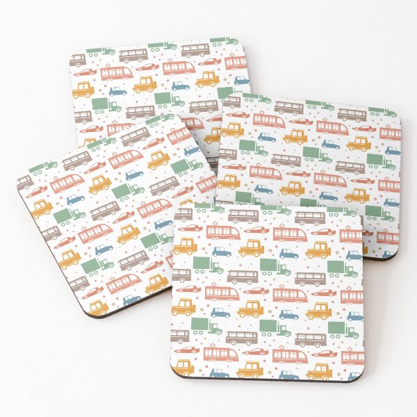 Item preview, Texture with cartoon cars, truck, bus designed and sold by studio838.