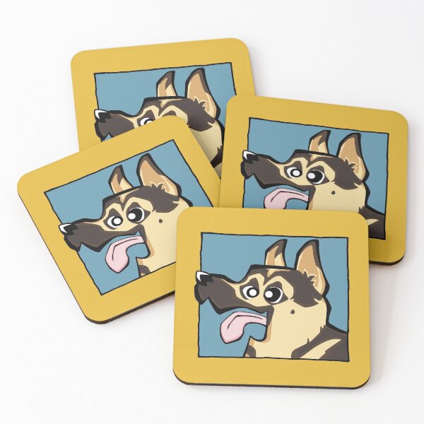 Item preview, German Shepherd - Short Hair - Sable (Face) YELLOW BG designed and sold by TheChicken.