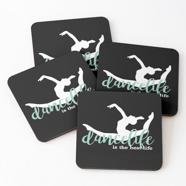 Item preview, Dance Life Dancer Ballerina Tee T-Shirt Black Aqua designed and sold by ArtikIceTees.