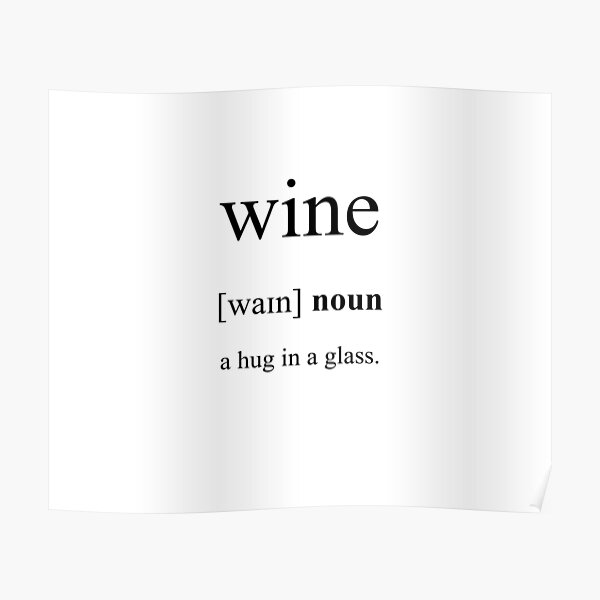 "Wine Definition Dictionary Collection" Poster for Sale by