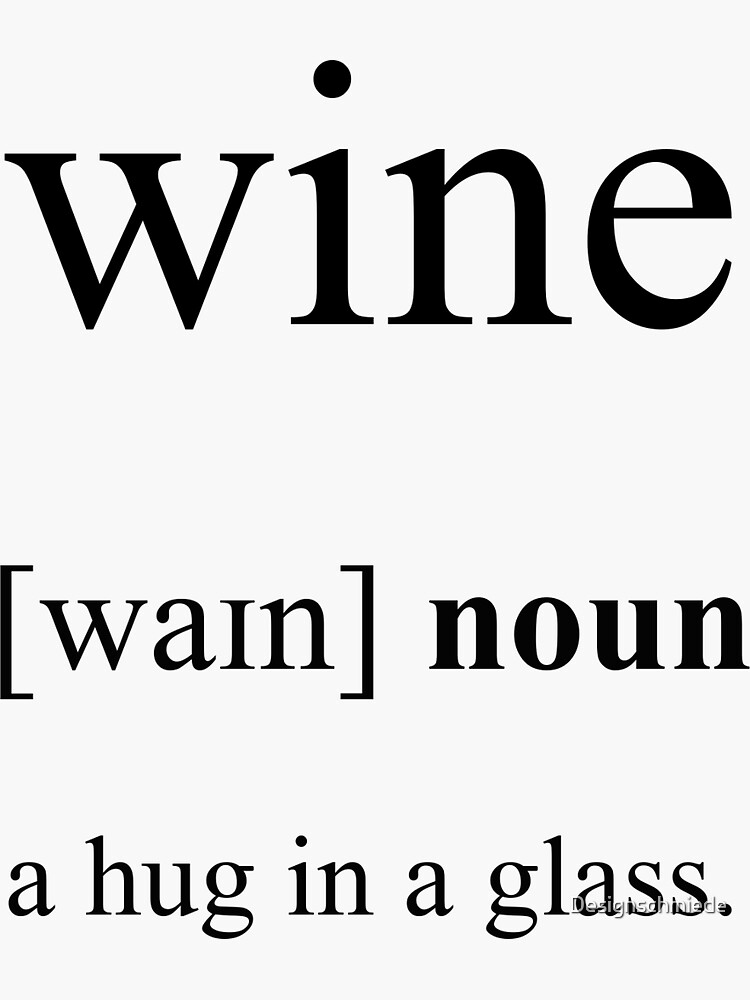 "Wine Definition Dictionary Collection" Sticker for Sale by