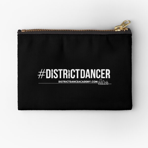 White #DistrictDancer Zipper Pouch