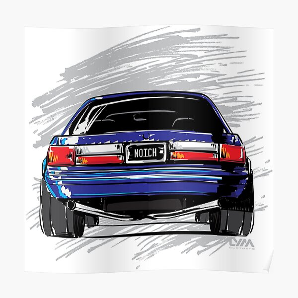 Notch Fox Body Ford Mustang Poster