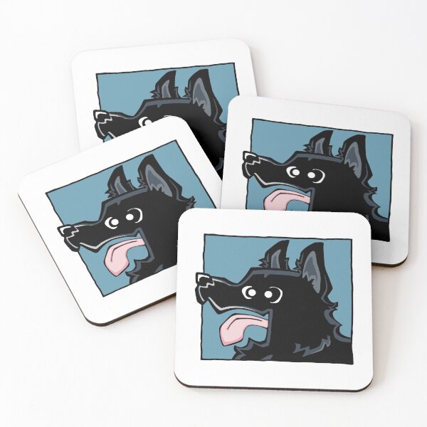 Item preview, German Shepherd - Long Hair - Black (Face) WHITE BG designed and sold by TheChicken.