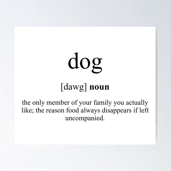 Artikel-Vorschau von Dog (Hund) Definition | Dictionary Collection, designt und verkauft von Designschmiede.