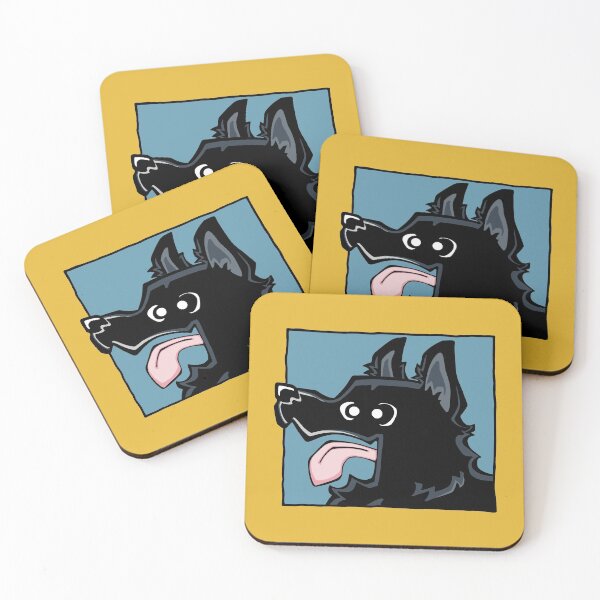 Item preview, German Shepherd - Long Hair - Black (Face) YELLOW BG designed and sold by TheChicken.
