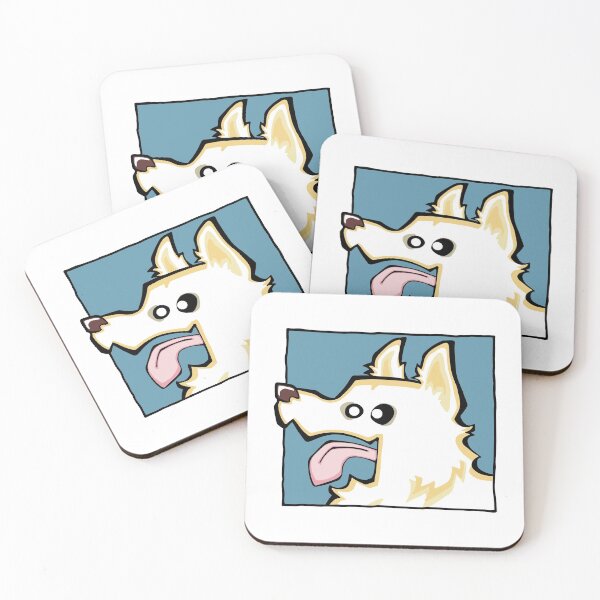 Item preview, German Shepherd - Long Hair - White (Face) WHITE BG designed and sold by TheChicken.