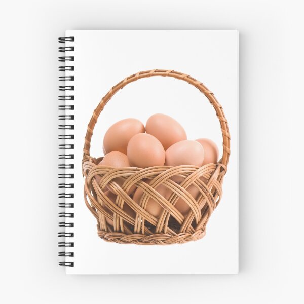 Item preview, eggs in wicker basket  designed and sold by Arletta Cwalina.