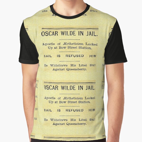 Oscar Wilde In Jail Headline Graphic T-Shirt