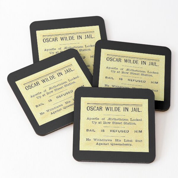 Oscar Wilde In Jail Headline Coasters (Set of 4)