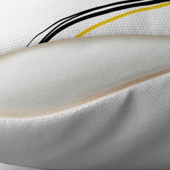 Alternate view of Gold & Black Strokes Throw Pillow