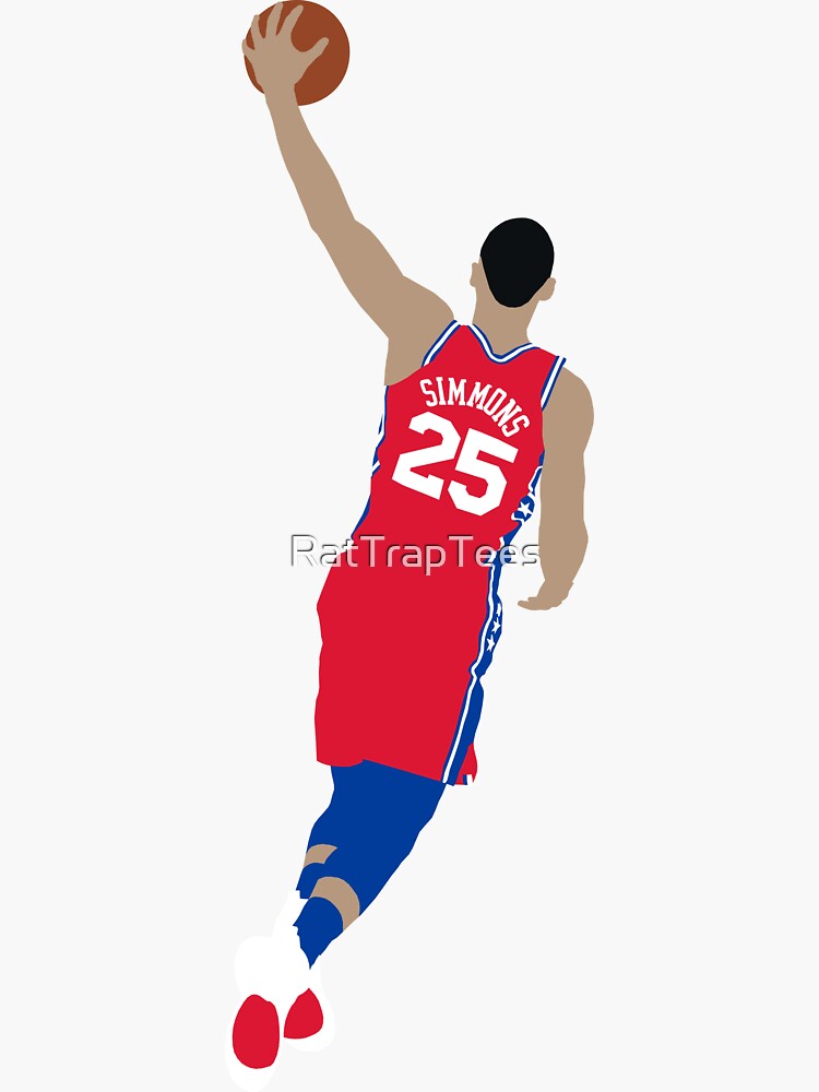 Ben Simmons Dunking Sticker for Sale by RatTrapTees
