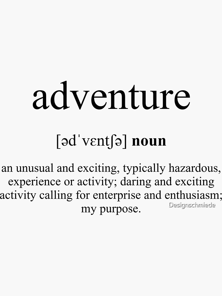 adventure-definition-dictionary-collection-sticker-for-sale-by