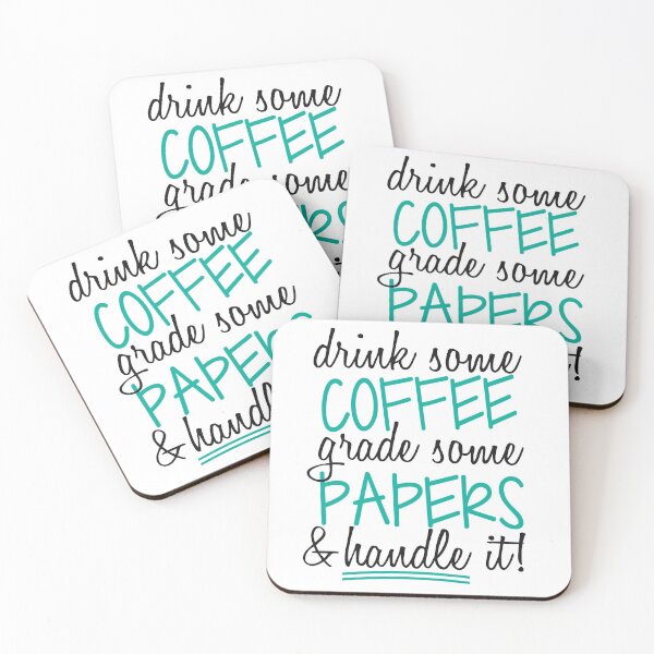 Item preview, Coffee Grade Papers Teal Tee Shirt T-shirt Teacher designed and sold by ArtikIceTees.