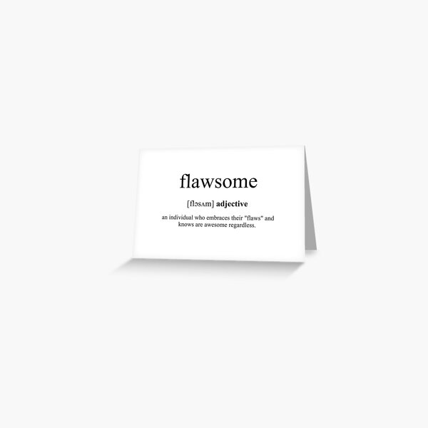 flawsome-definition-dictionary-collection-greeting-card-for-sale-by