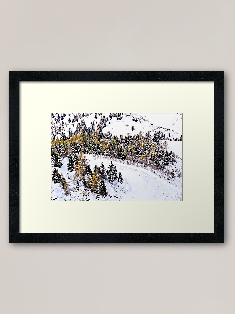 Alternate view of Swiss Winter Glacier 3000 Switzerland Framed Art Print