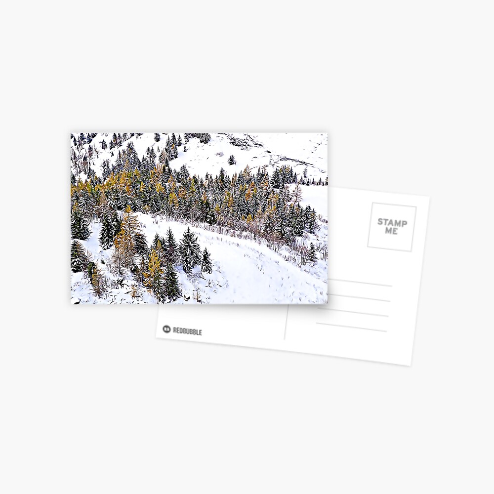 Swiss Winter Glacier 3000 Switzerland Postcard