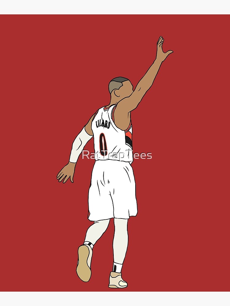 Damian Lillard Waves Goodbye by RatTrapTees