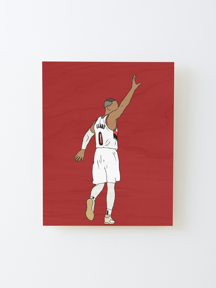 Alternate view of Damian Lillard Waves Goodbye Mounted Print